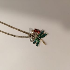 Dragonfly gold necklace
